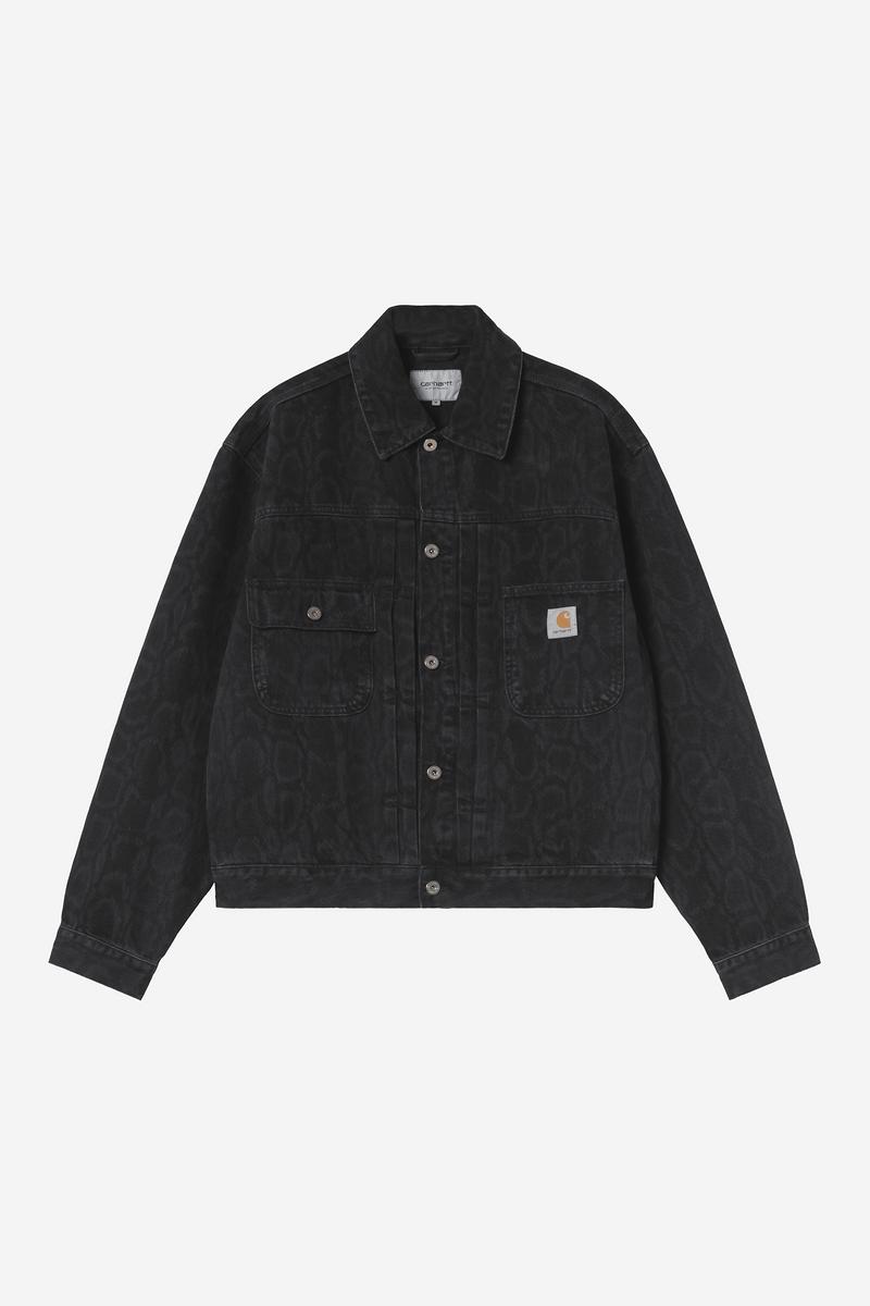 Carhartt Belmar Jacket - Snake Camo, Black, Heavy stone wash