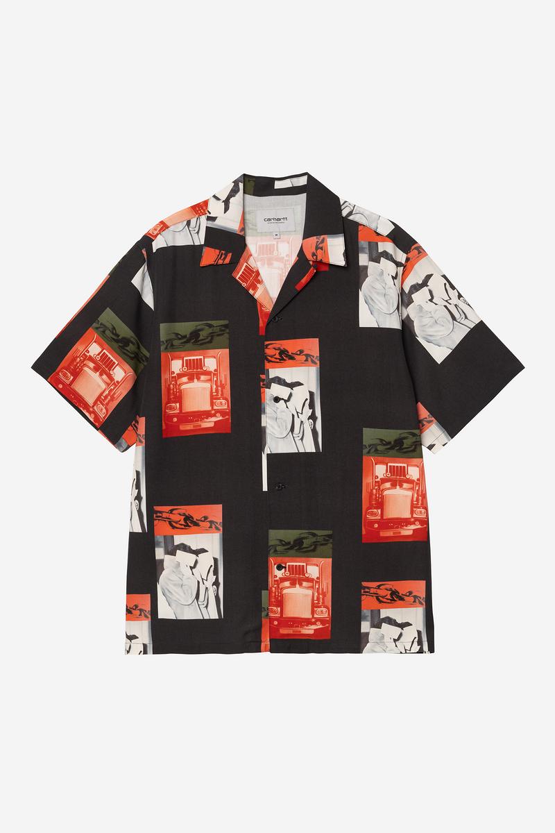 Carhartt S/S Sean Hamilton Shirt - Sean Hamilton Print, Black