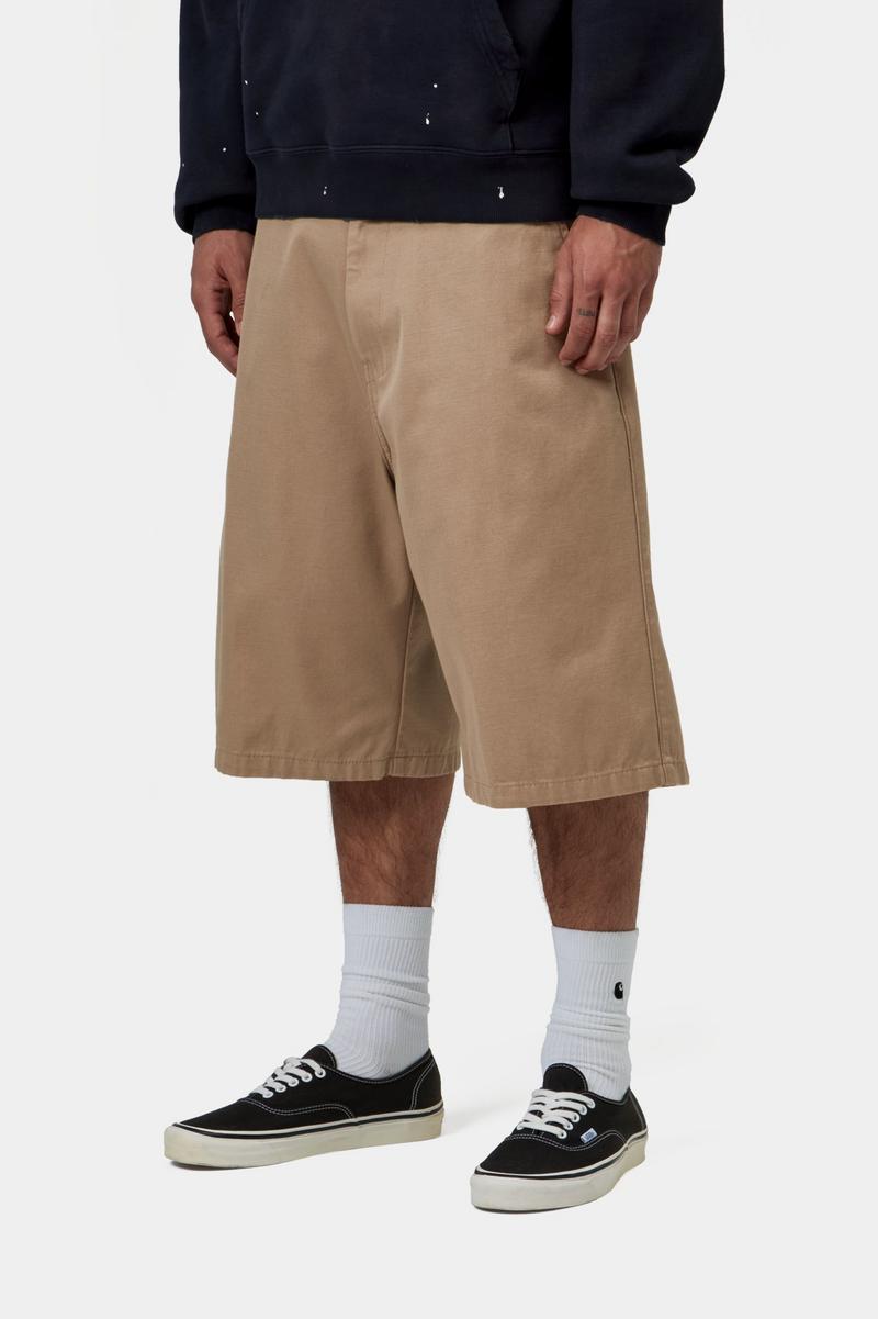 Carhartt Brader Short - Leather, Rinsed