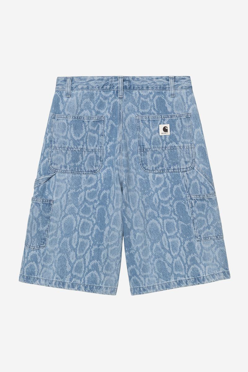Carhartt Snake Nixon Double Knee Short - Snake Camo, Blue, Bleached