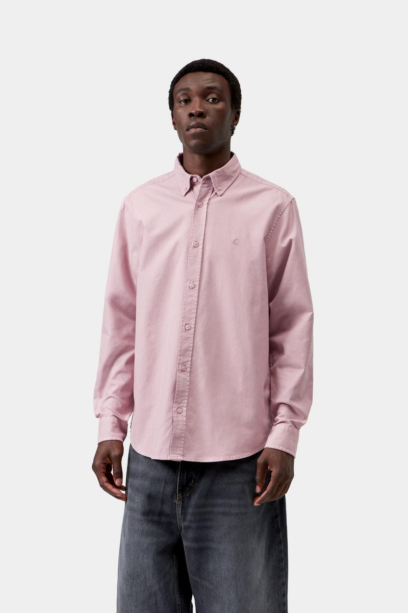 Carhartt L/S Bolton Shirt - Hortensia, Garment dyed