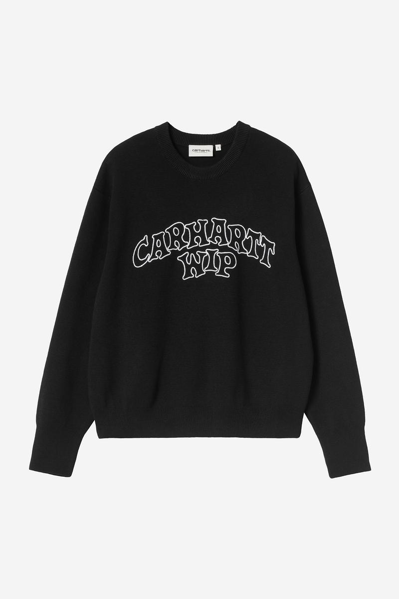 Carhartt Limn Script Sweater - Black / Wax