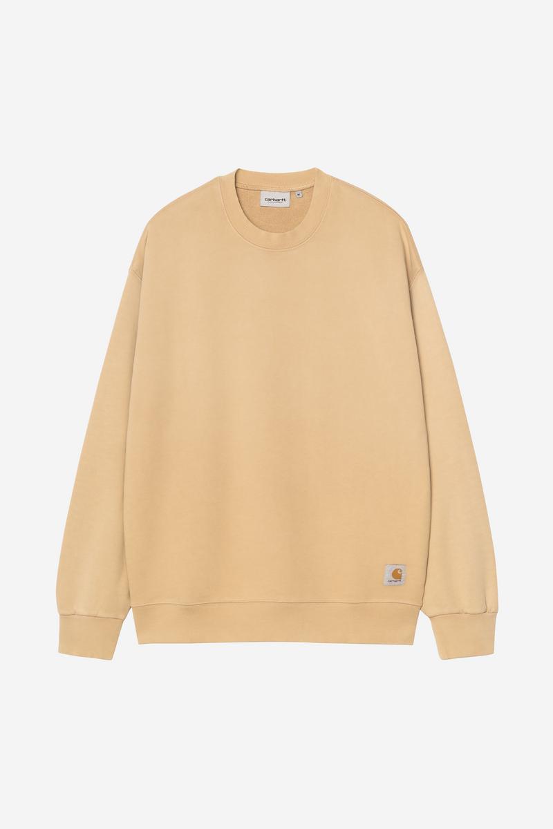 Carhartt Hudson Sweatshirt - Dusty H Brown, Chalk wash