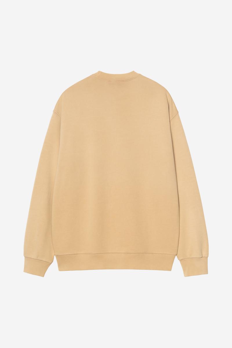 Carhartt Hudson Sweatshirt - Dusty H Brown, Chalk wash